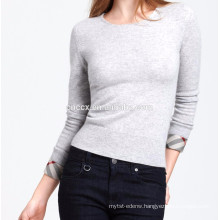 15PKCAS17 women's cheap cottonwinter high quality crewneck cashmere sweater